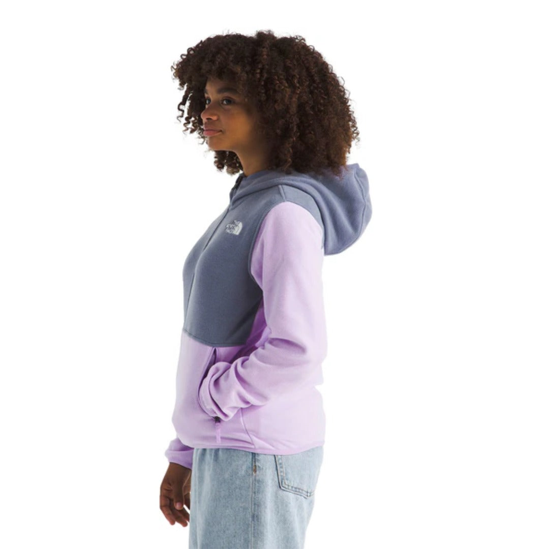 The North Face Boys’ & Girls’ Glacier Full-Zip Hoodie - Lite Lilac - Twilight Galaxy