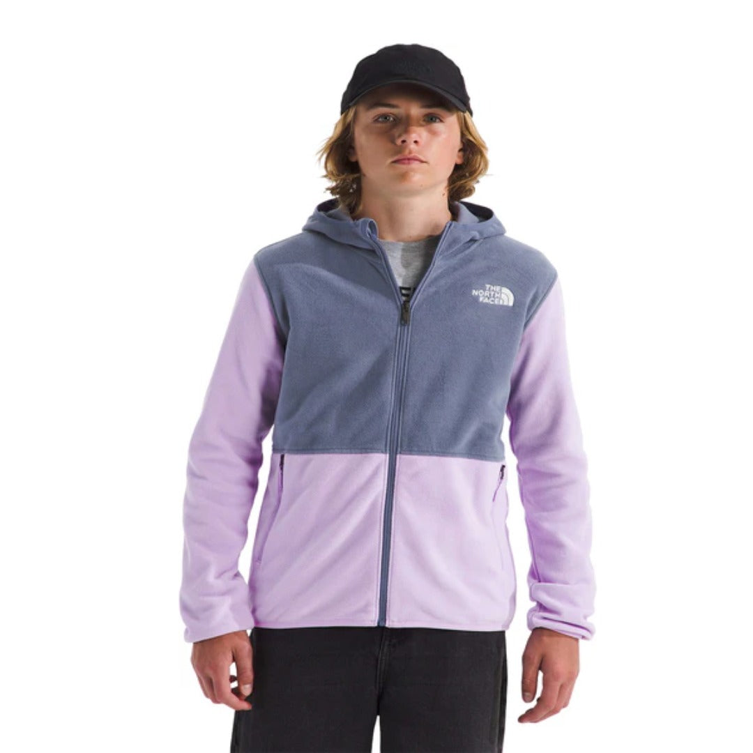 The North Face Boys’ & Girls’ Glacier Full-Zip Hoodie - Lite Lilac - Twilight Galaxy