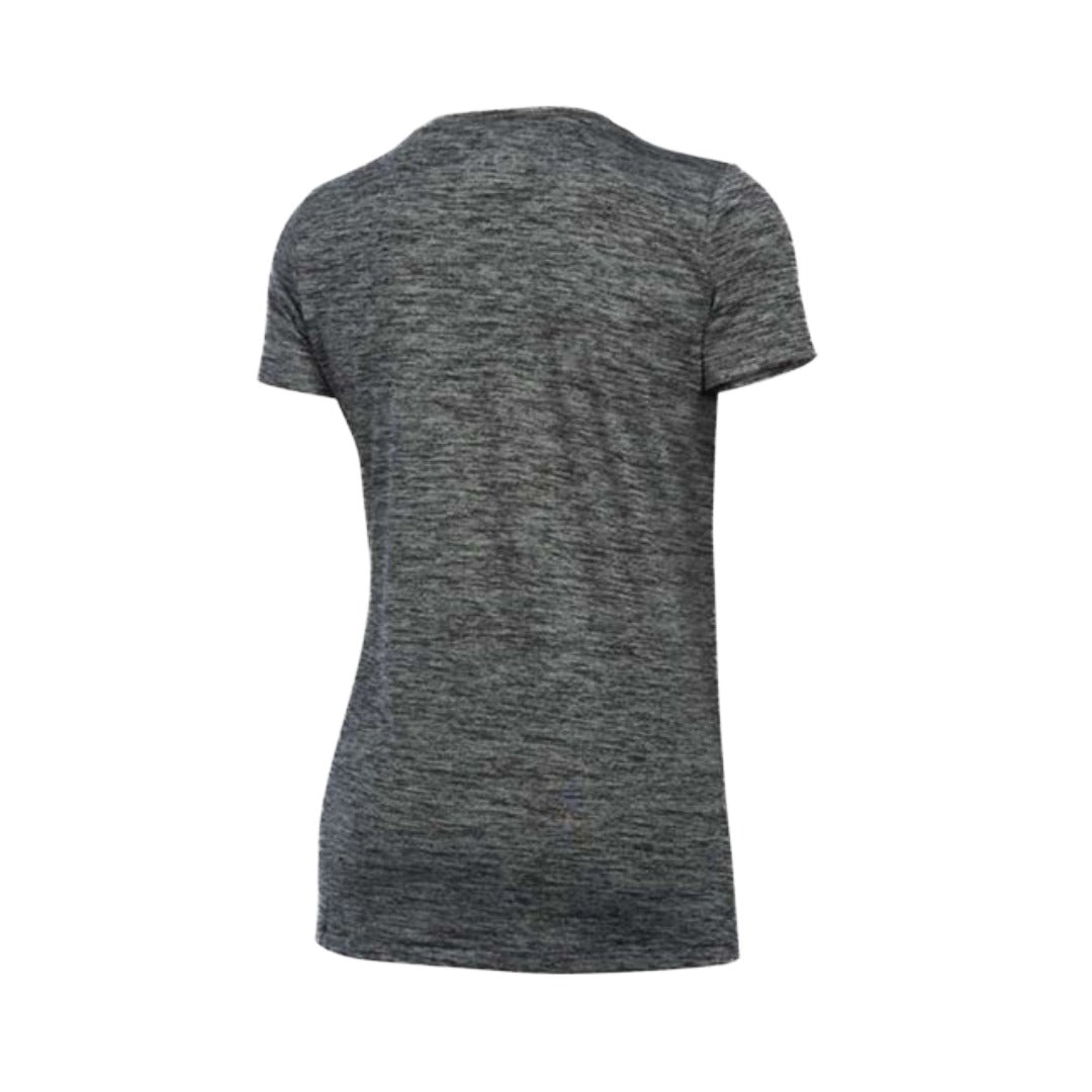 Under Armour Women's V-Neck Tee - Black Metallic Silver