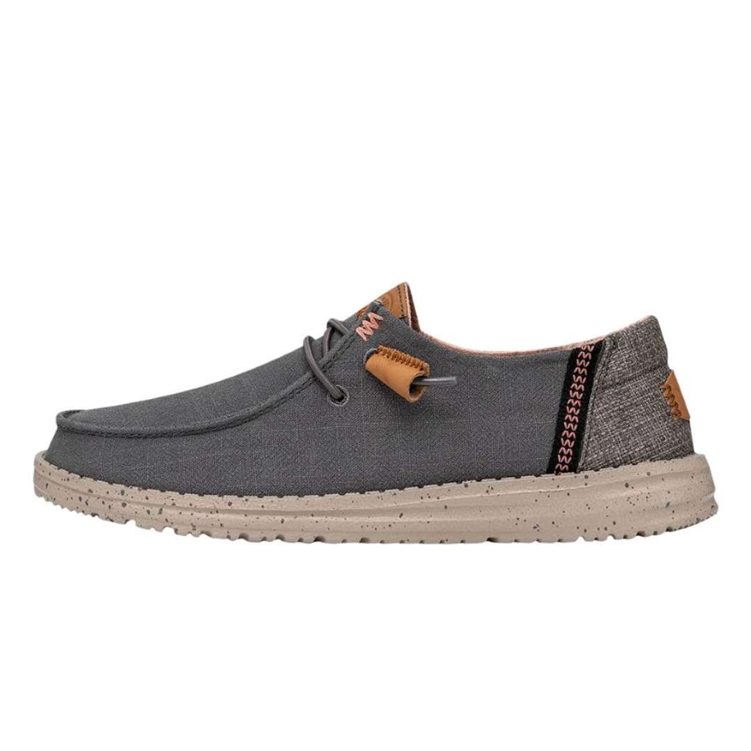 Hey Dude Women's Wendy Washed Charcoal - Effortless style in a versatile washed charcoal hue.