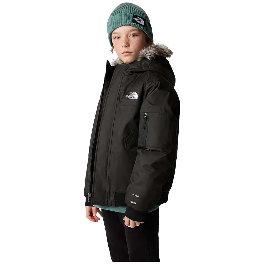 A warm and stylish winter jacket for boys, perfect for cold weather adventures.