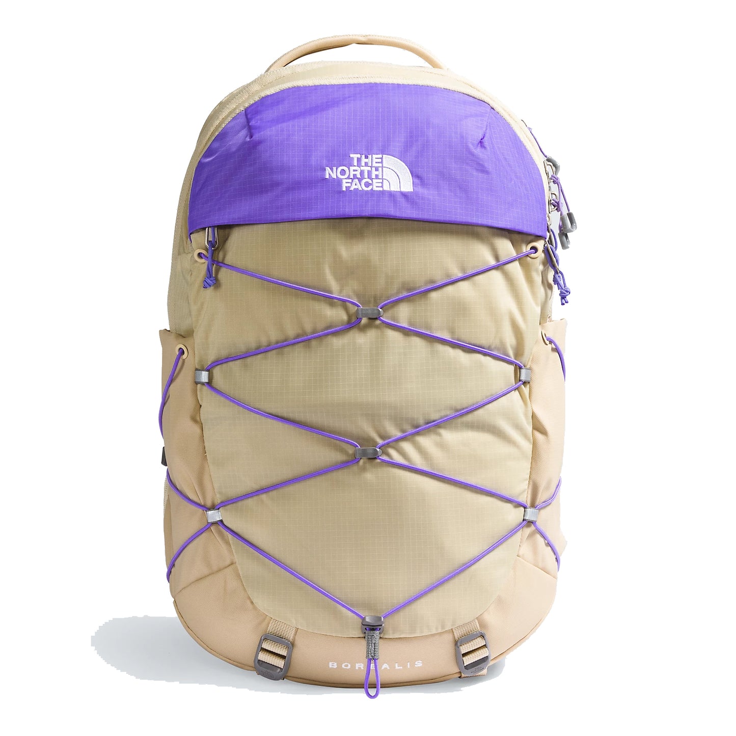 The North Face Women’s Borealis Backpack in Gravel/Optic Violet
