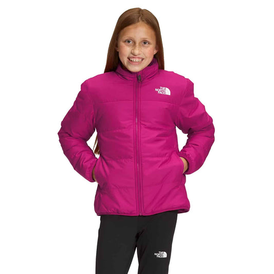 The North Face Girls' Mossbud Swirl Reversible Jacket Fuschia Pink