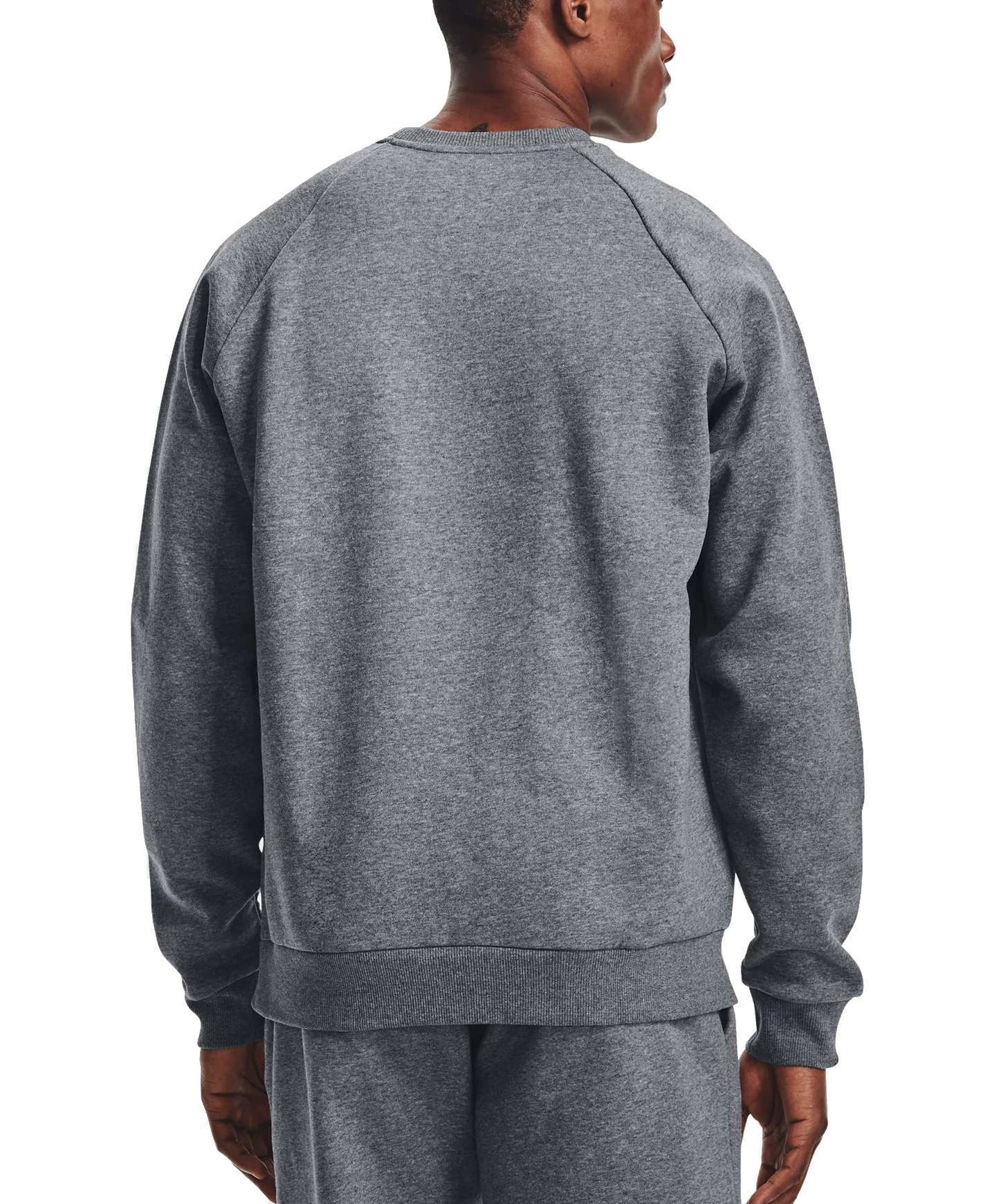 Under Armour Men's UA Rival Fleece Crew 1357096-012 Pitch Gray Light Heather / Onyx White