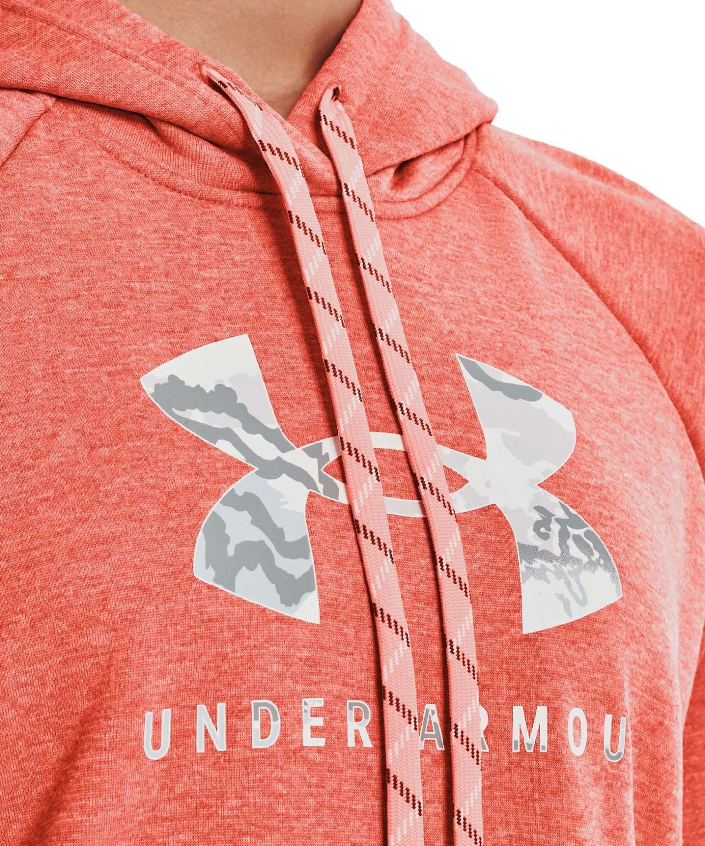 Under Armour Women's UA Shoreline Terry Hoodie 1371254 Electric Tangerine / UA Snow Camo-824