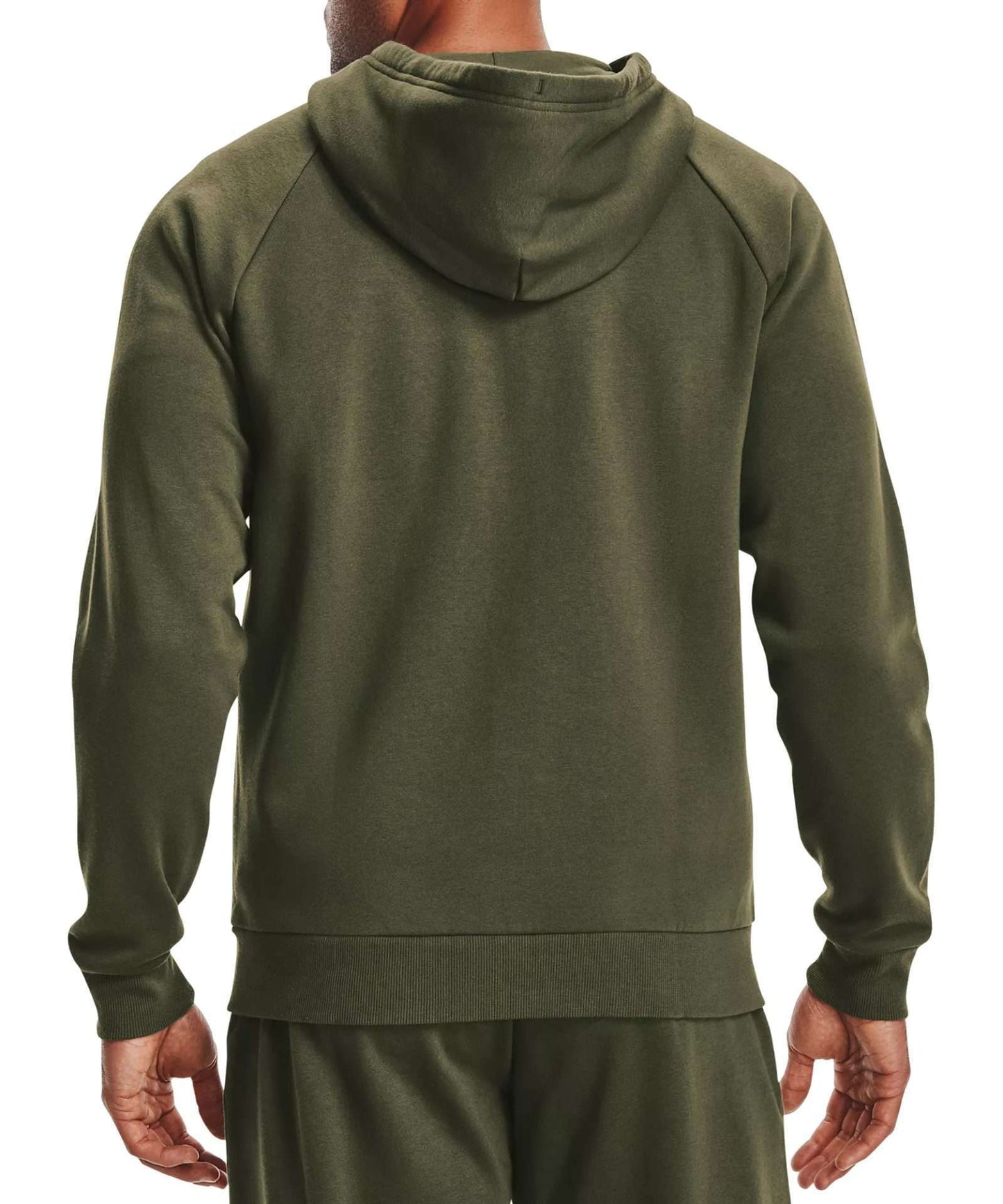 Under Armour Men's Rival Fleece Full-Zip Hoodie 1357111-390 MARINE OD GREEN/ONYX WHT