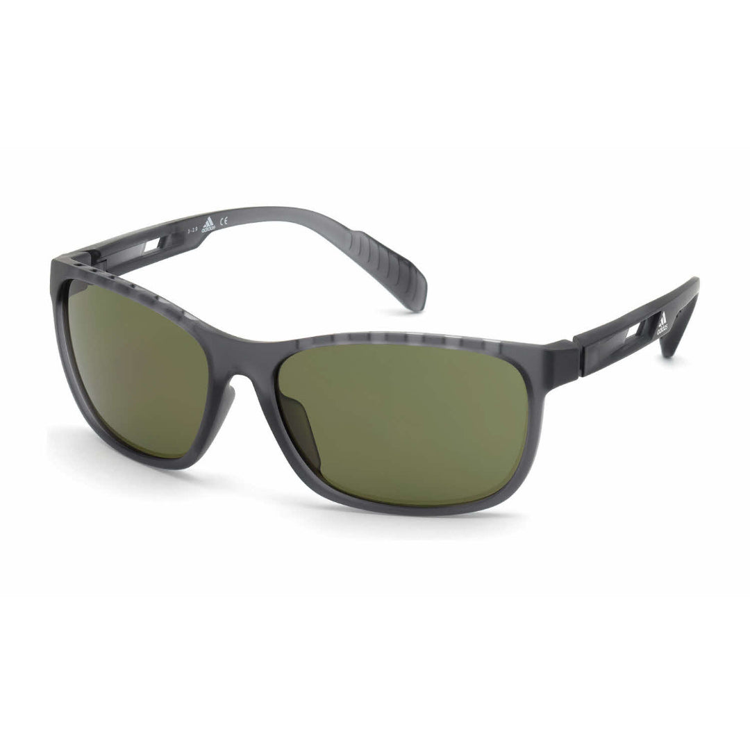 adidas Sport Running Sunglasses SP0014 in black with polarized lenses, designed for optimal performance and comfort during runs.