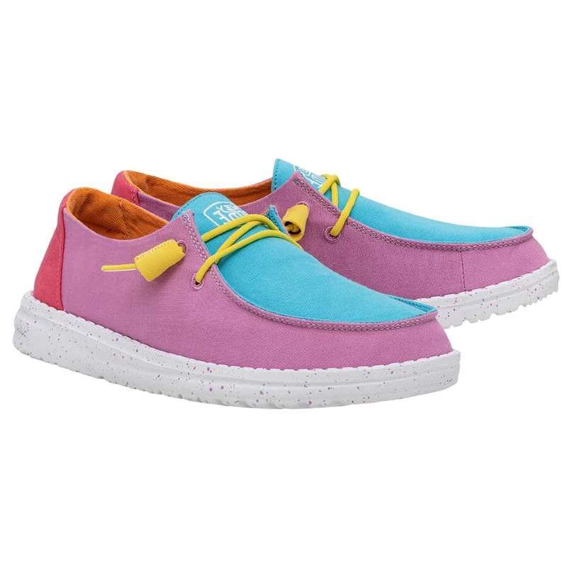 Hey Dude Women's Wendy Slub Canvas Shoes - Color Block