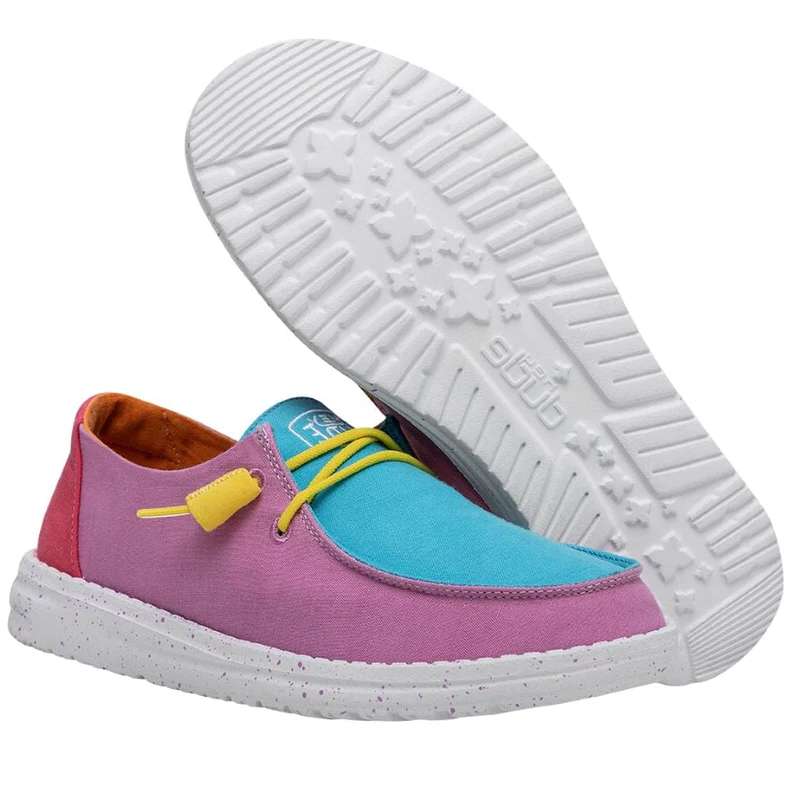 Hey Dude Women's Wendy Slub Canvas Shoes - Color Block
