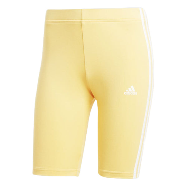 adidas Women's 3 Stripes Bike Shorts with white stripes