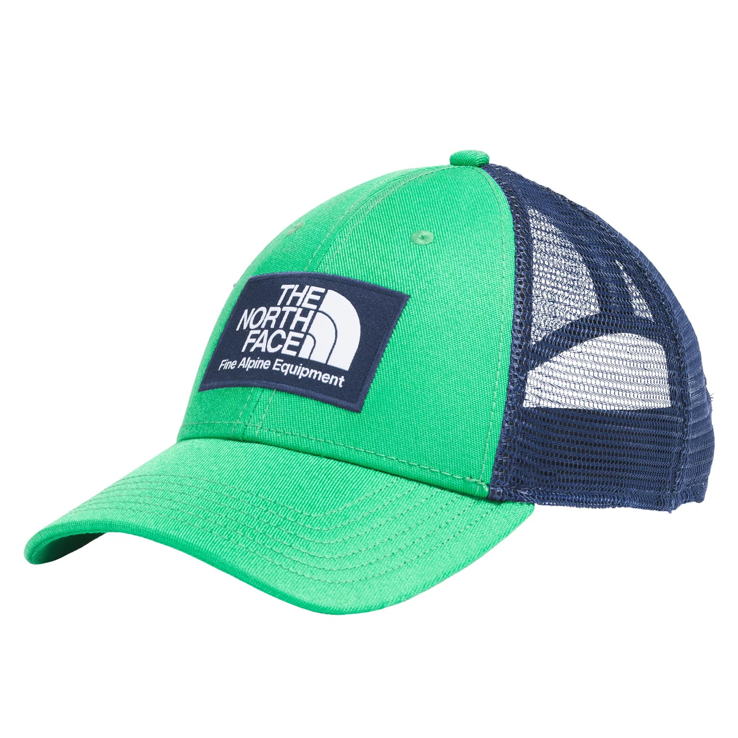 The North Face Unisex Mudder Trucker Hat - Classic trucker style with adjustable closure and breathable mesh back in Optic Emerald