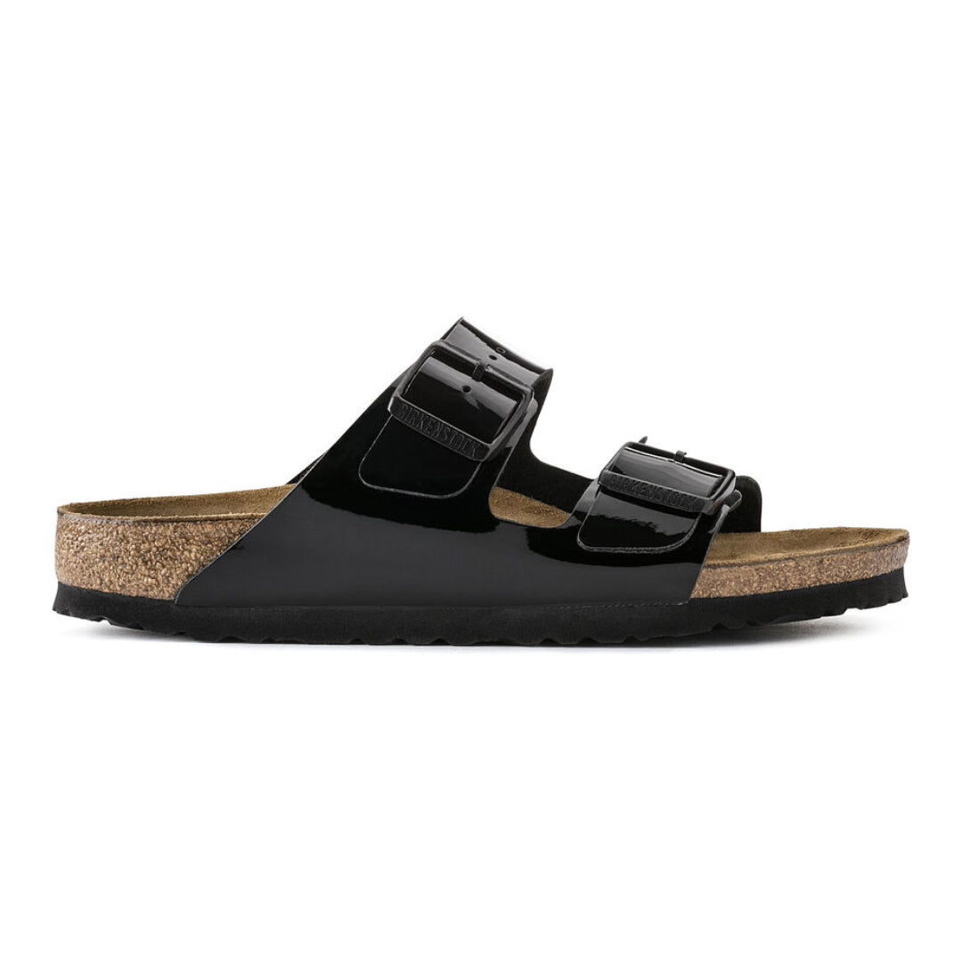 Birkenstock Arizona BS Birko-Flor Patent Sandal, a sleek and stylish option for summer fashion.