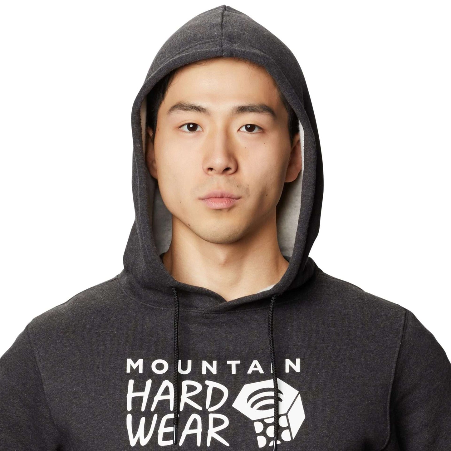 Mountain Hardwear Men's Mountain Hardwear Logo Pullover Hoody - Heather Black 1898691-011