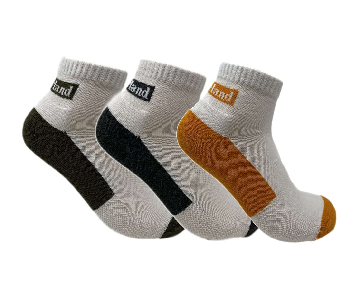 Timberland Cushioned Quarter Crew Socks 3 pack 43TB294052TD-100 White