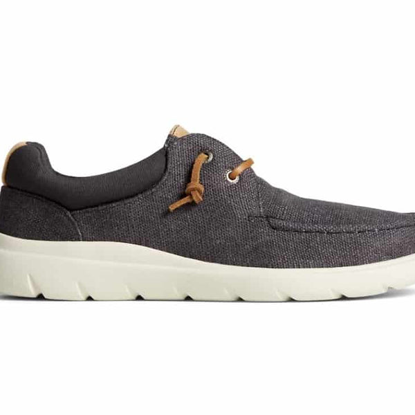 Sperry Women's Captain's Moc Hemp Slip On - Black
