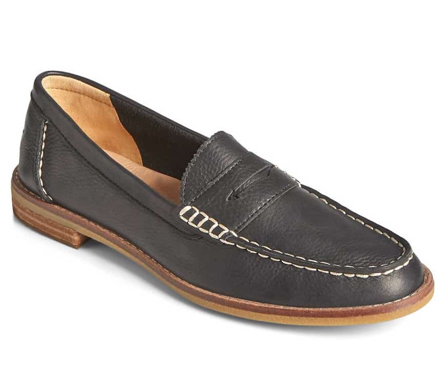 Sperry Women's Seaport Penny Leather Loafer - Black