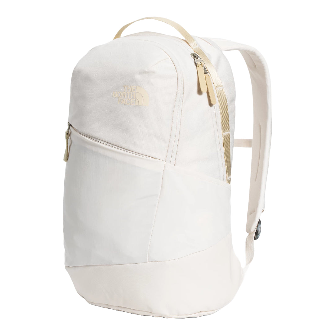 The North Face Women’s Isabella Backpack 3.0 in black, featuring a sleek design, multiple compartments, and adjustable shoulder straps.