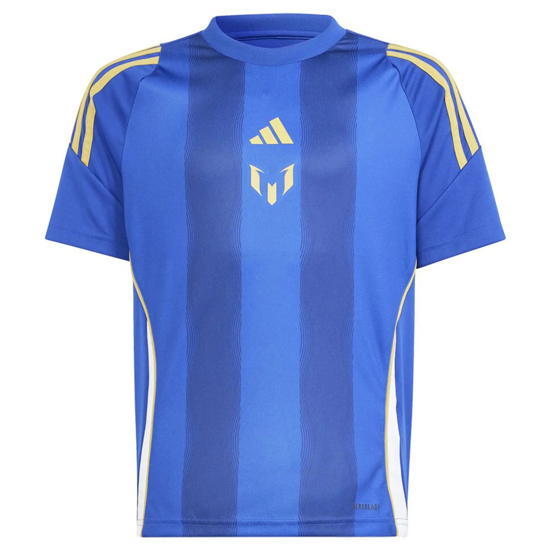 adidas Youth Messi Short Sleeve T-shirt in bold colors, celebrating the legendary soccer player's style and skill.