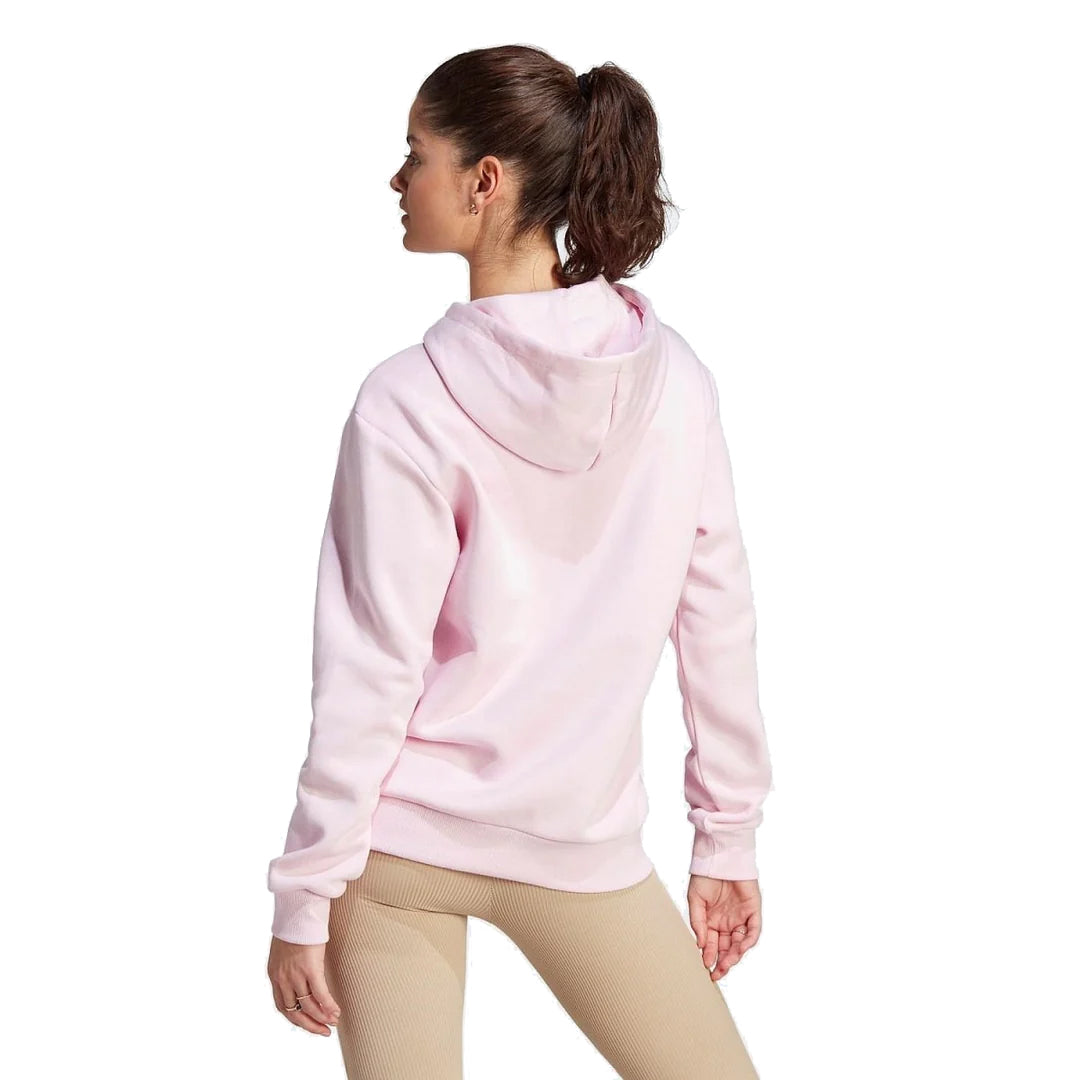 adidas Women's Essential Logo Boyfriend Pink Hoodie - Comfortable and stylish casual wear.