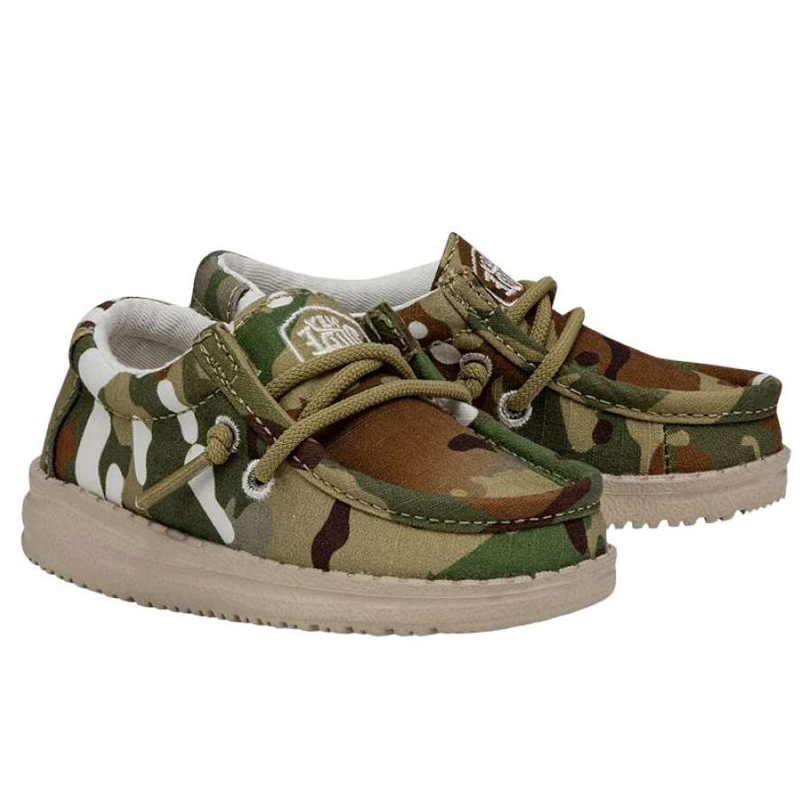 Hey Dude Wally Toddler Camouflage Shoes - Multi Camo