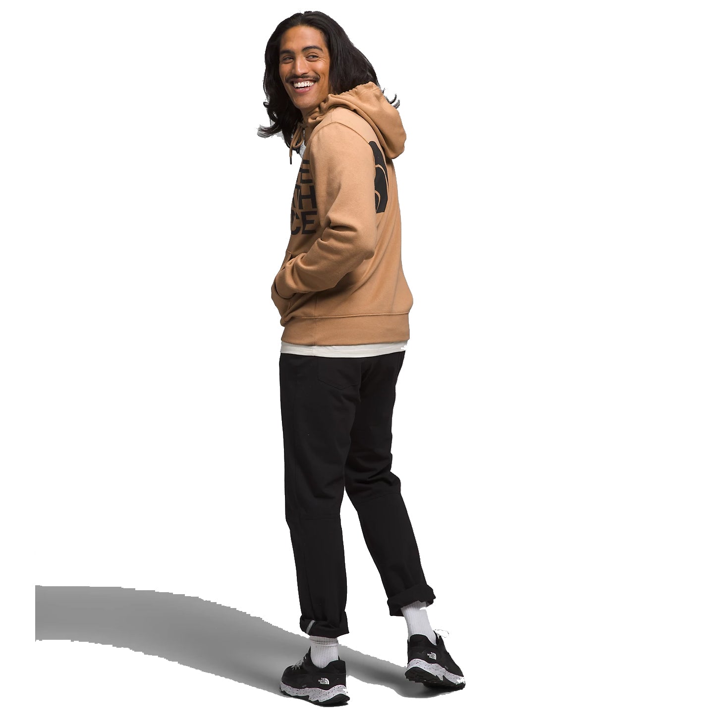 A Almond Butter hoodie with The North Face logo, ideal for casual wear.