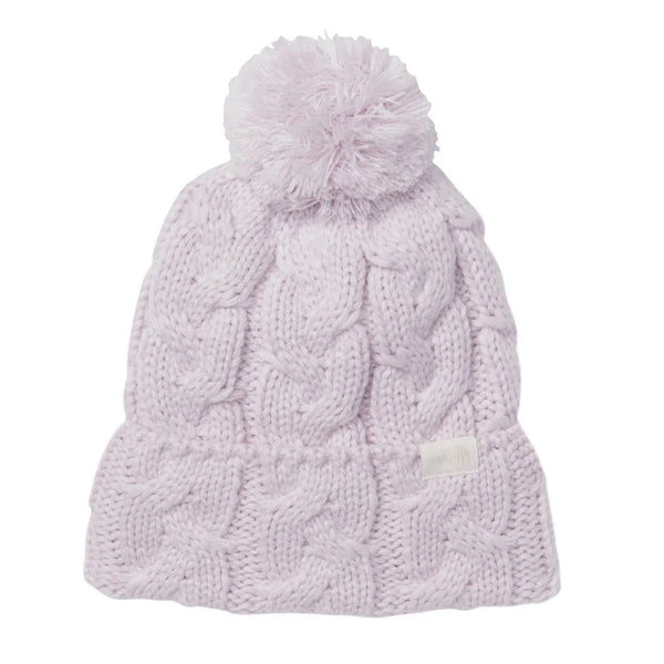 North Face Cable Minna Pom Beanie Lavender Fog