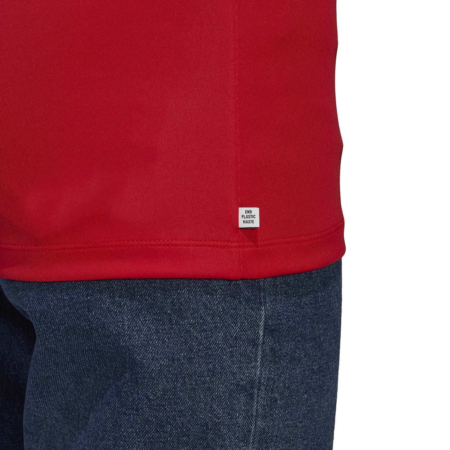 adidas Originals Women's 3 Stripes T-Shirt in black, featuring classic white stripes on the sleeves and a slim fit for a sporty, stylish look.