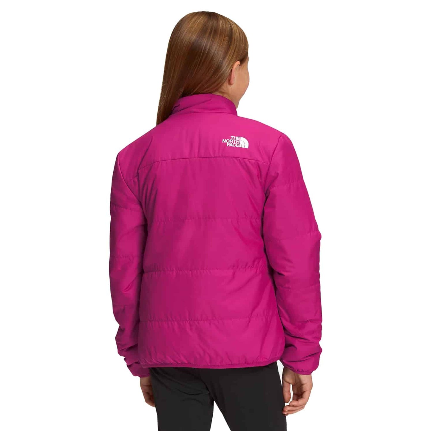 The North Face Girls' Mossbud Swirl Reversible Jacket Fuschia Pink