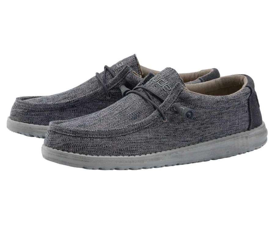 Hey Dude Men's Wally Woven 110394300 Carbone