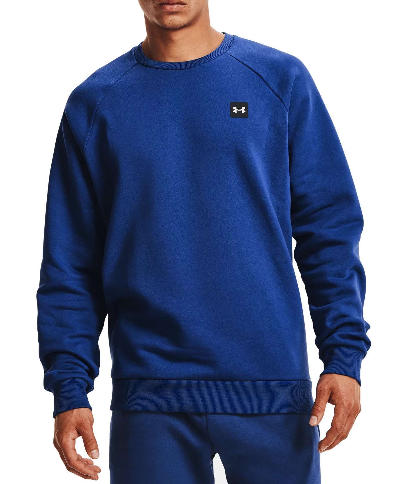 Under Armour Men's UA Rival Fleece Crew 1357096-432 Tech Blue / Onyx White