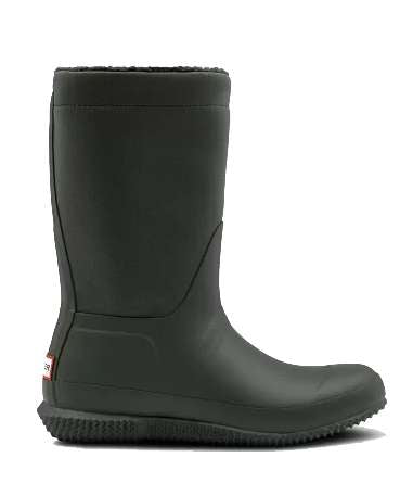 Hunter Women's Original Insulated Roll Top Sherpa Boots - Dark Olive (WFT2052NRE)