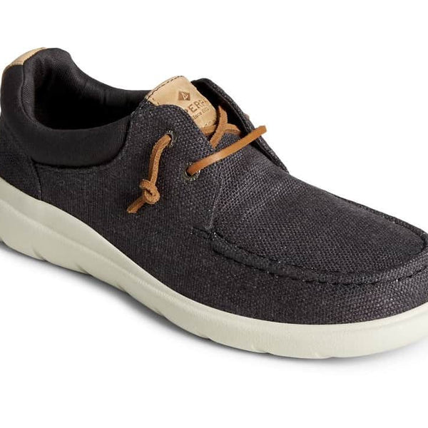 Sperry Women's Captain's Moc Hemp Slip On - Black