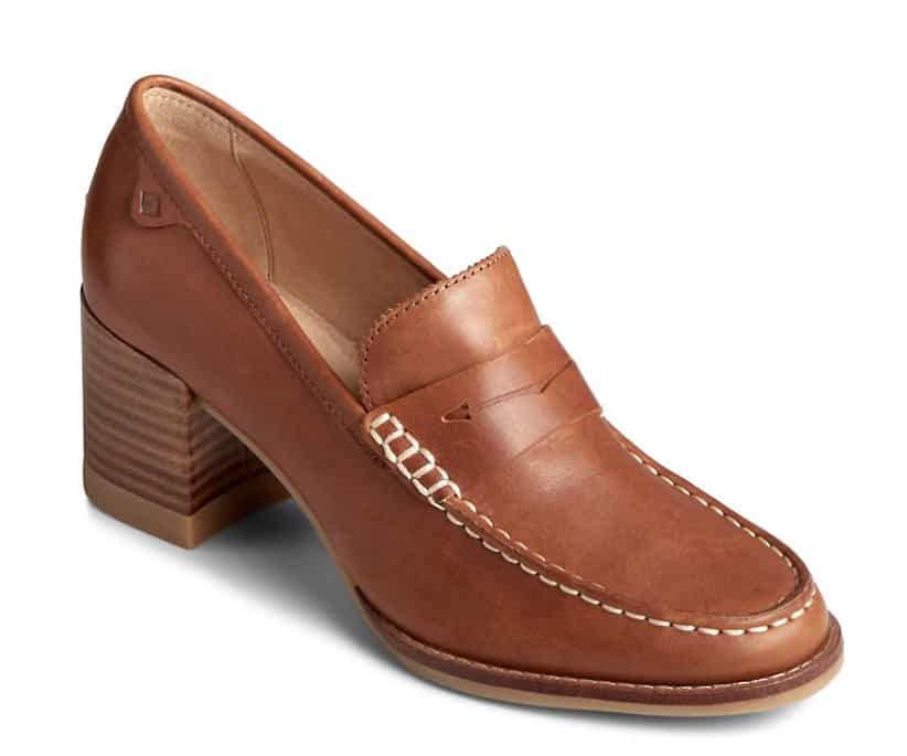 Sperry Women's Seaport Penny Heel Leather Loafer