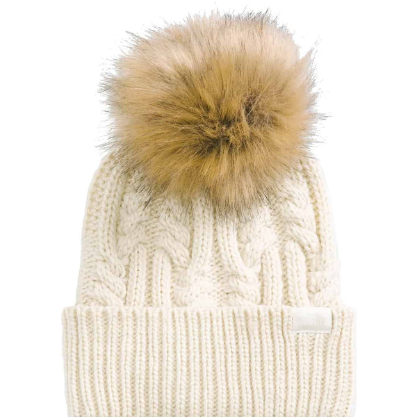 The North Face Women's Oh Mega Fur Pom Beanie - Gardenia White