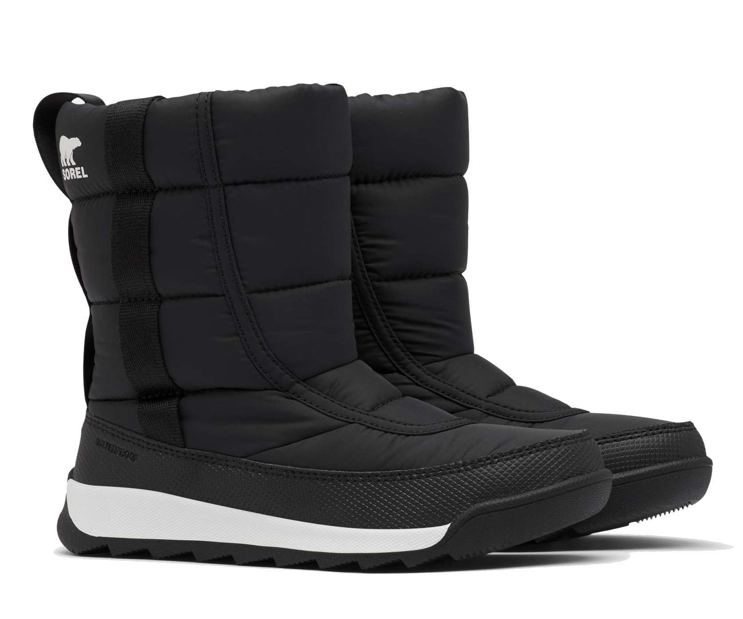 Sorel YOUTH WHITNEY II PUFFY MID WP BOOT NY3873-010 Black