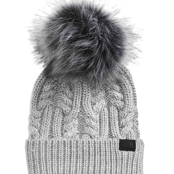 The North Face Women's Oh Mega Fur Pom Beanie - TNF Light Grey Heather