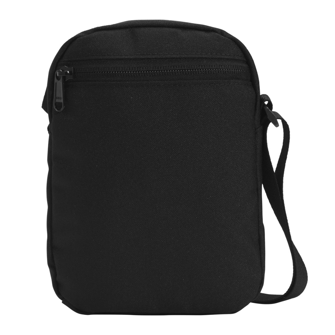 The North Face Jester Crossbody in black, featuring a compact design with multiple compartments and an adjustable strap.