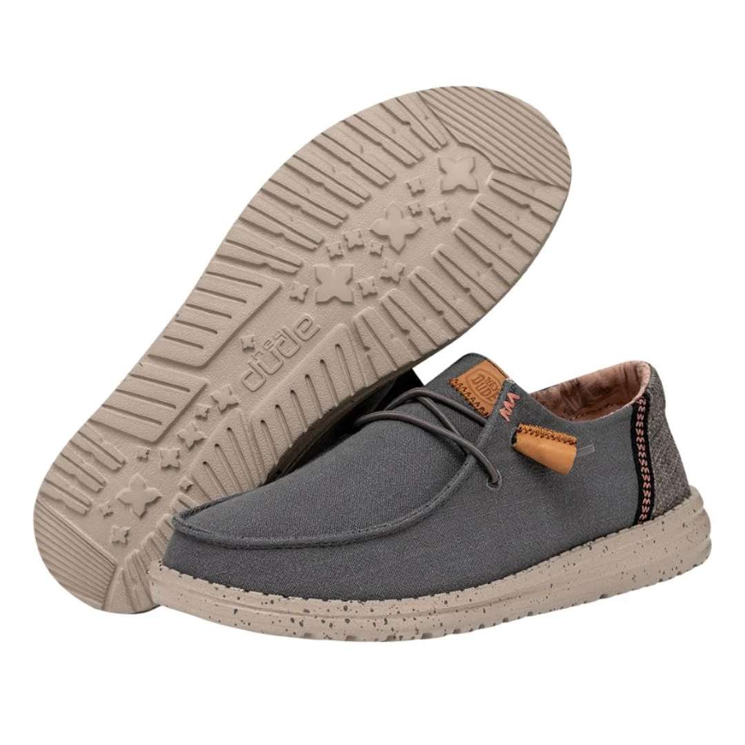 Hey Dude Women's Wendy Washed Charcoal - Effortless style in a versatile washed charcoal hue.
