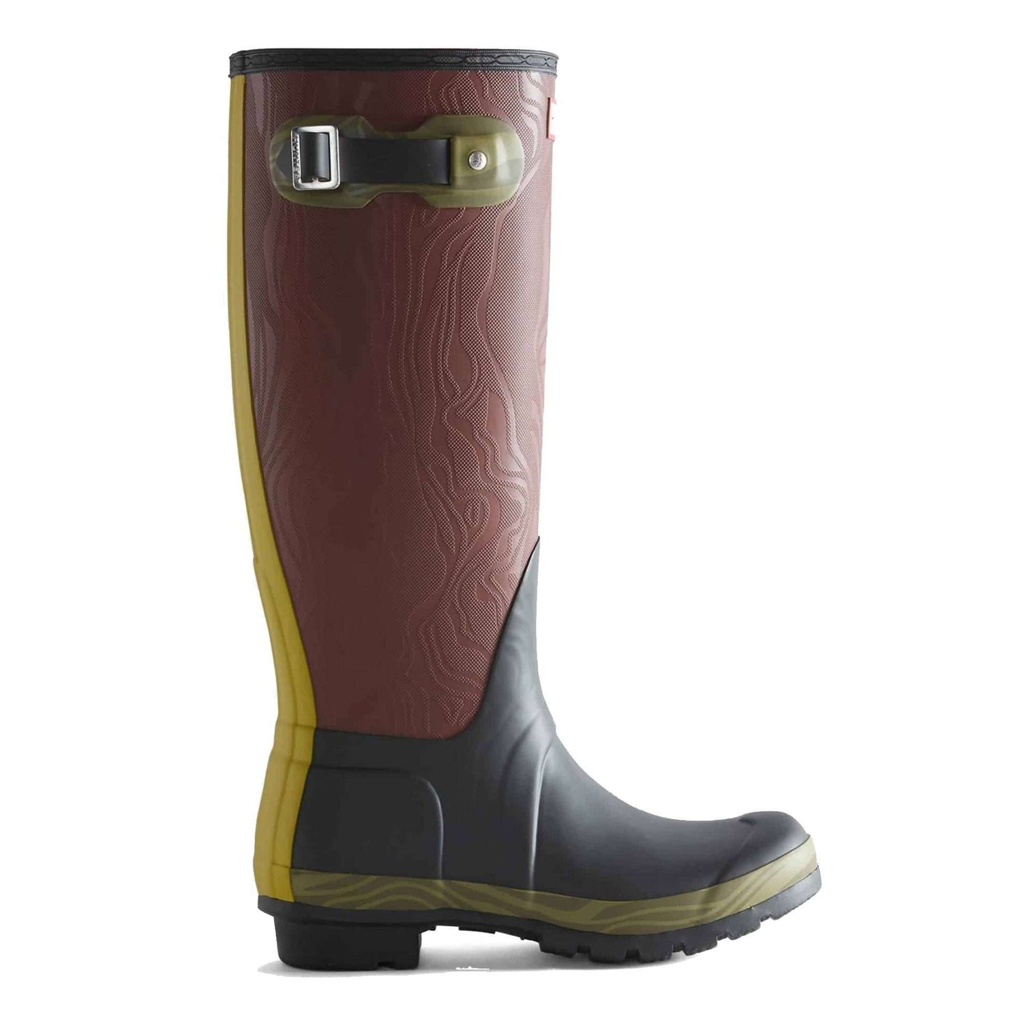 Hunter Women's Erosion Texture Patchwork Tall Rain Boots - Erosion Texture Patchwork