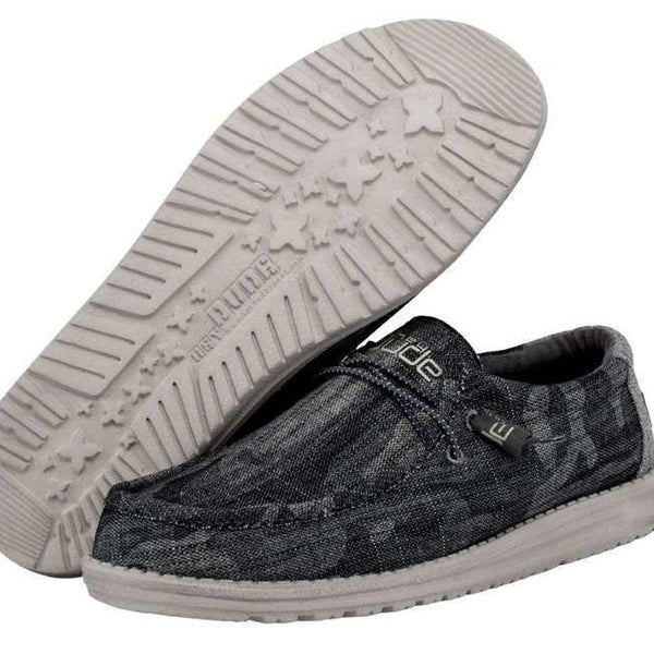 Hey Dude Men's Wally Print Shoes 110063268 Camo Tweed