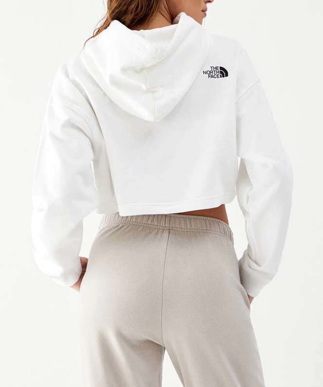 The North Face Women’s Coordinates Crop Drop Pullover Hoodie NF0A55UYFN4 TNF White