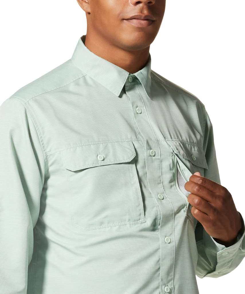Mountain Hardwear Men's Canyon Long Sleeve Shirt 1648751 372 Glacial Mint