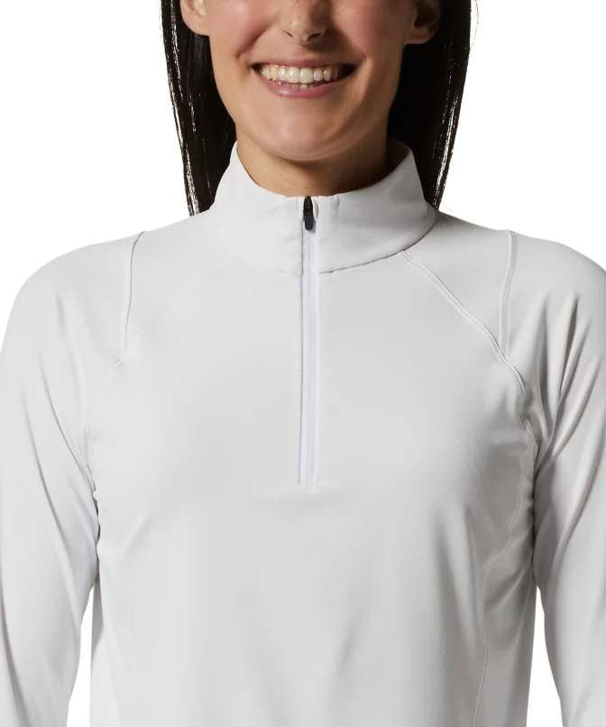 Mountain Hardwear Women's Crater Lake Half Zip 1982641-102 Fogbank