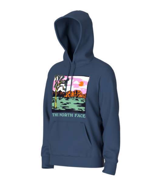 The North Face Men's Graphic Injection Hoodie - Shady Blue/Wasabi NF0A7UO5 A2D