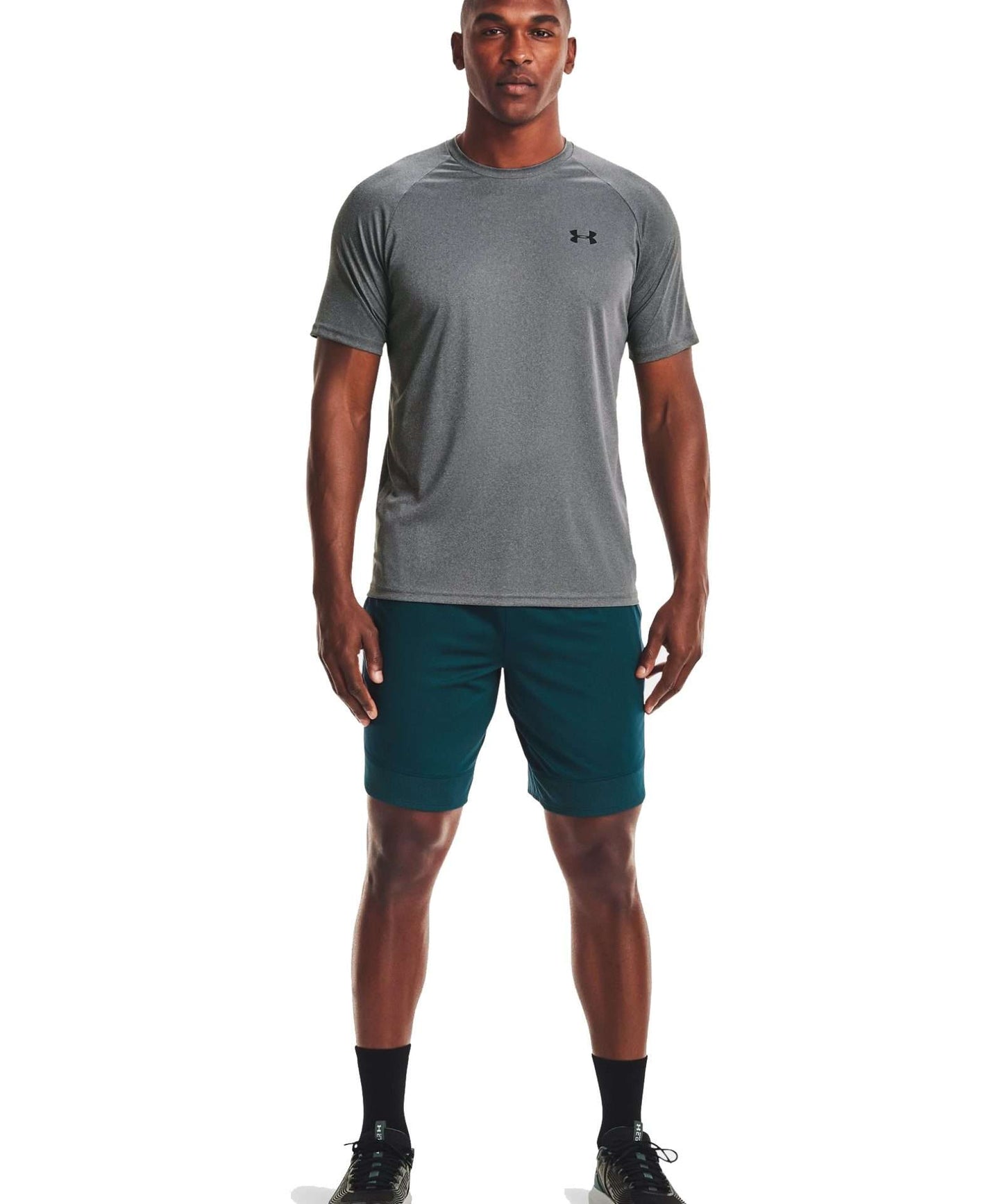 Under Armour Men's UA Velocity Short Sleeve - Pitch Gray Light Heather / Black 1345317-012