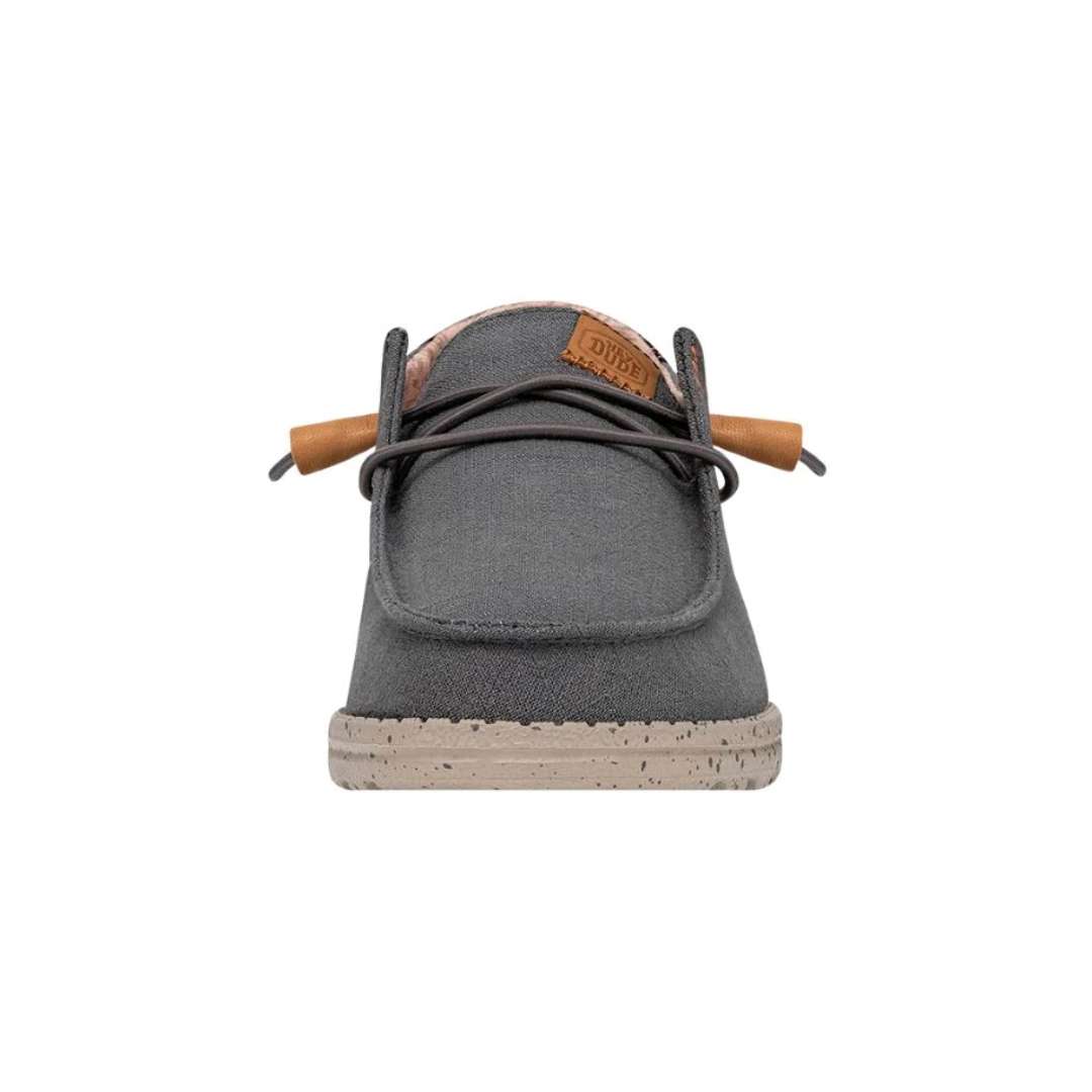 Hey Dude Women's Wendy Washed Charcoal - Effortless style in a versatile washed charcoal hue.