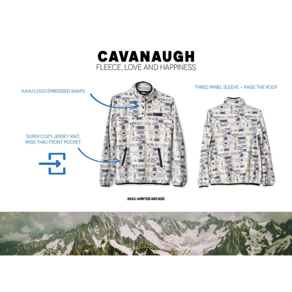Kavu Women's Cavanaugh Fleece Pullover - Pinerose Dots