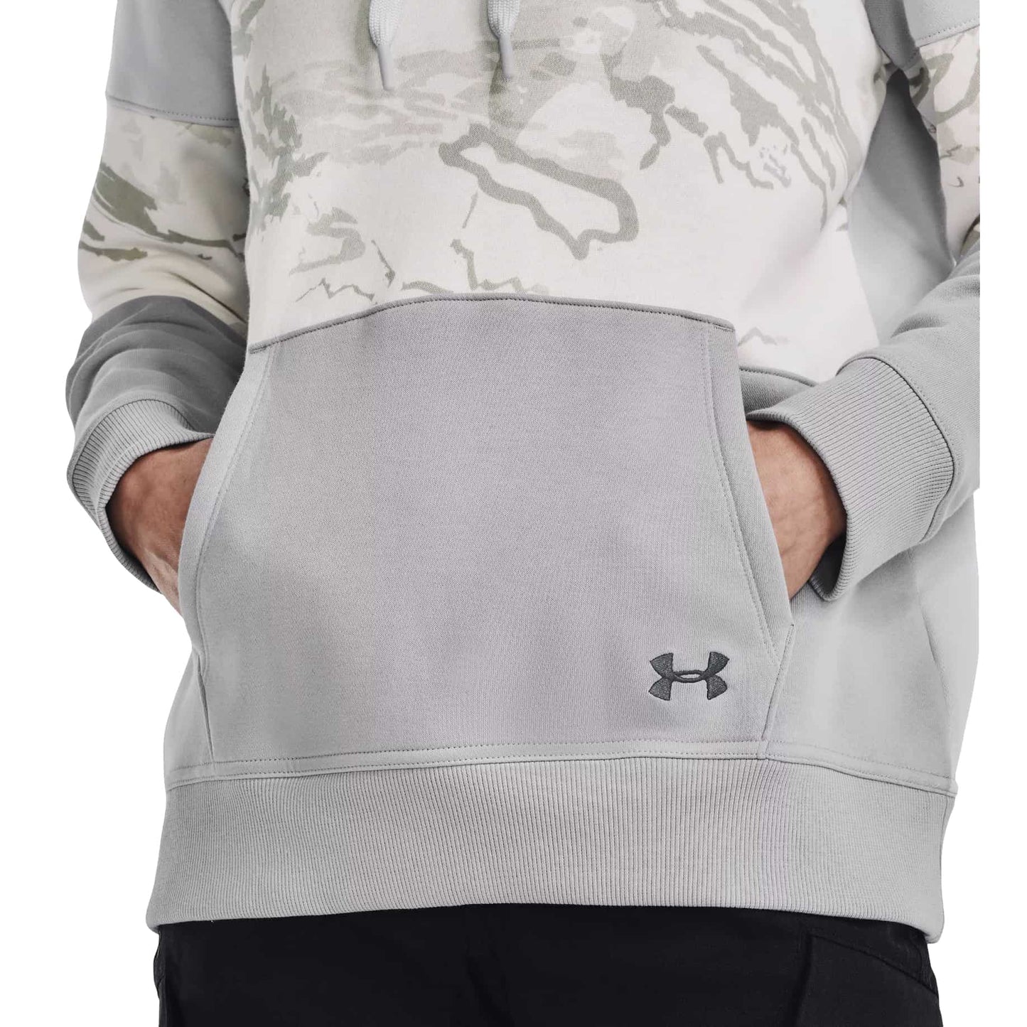Women's UA Rival Fleece Blocked Hoodie Halo Gray / UA Snow Camo
