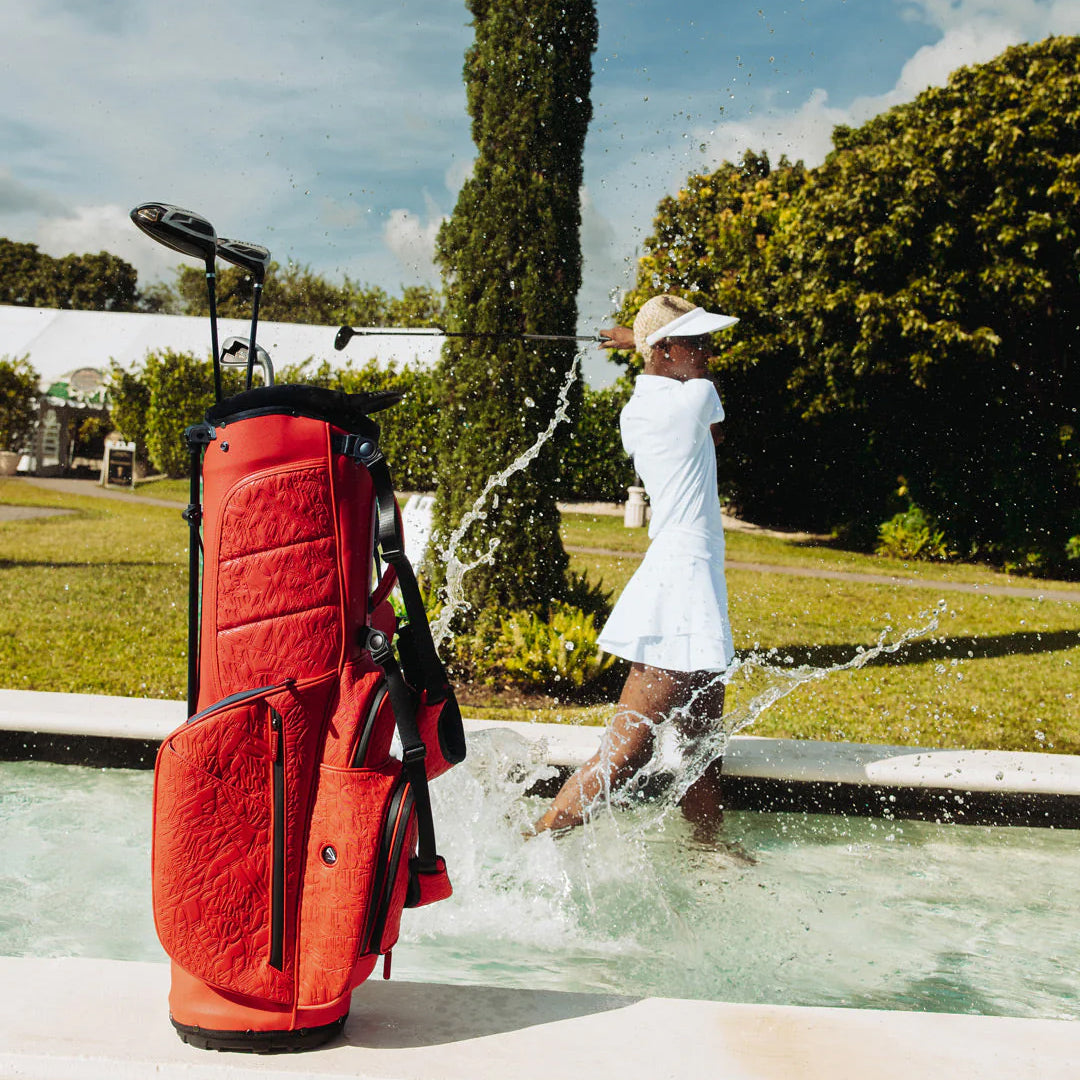 Sprayground KATANA SOUNDWAVE PRO GOLF BAG - Limited Edition with futuristic soundwave design.