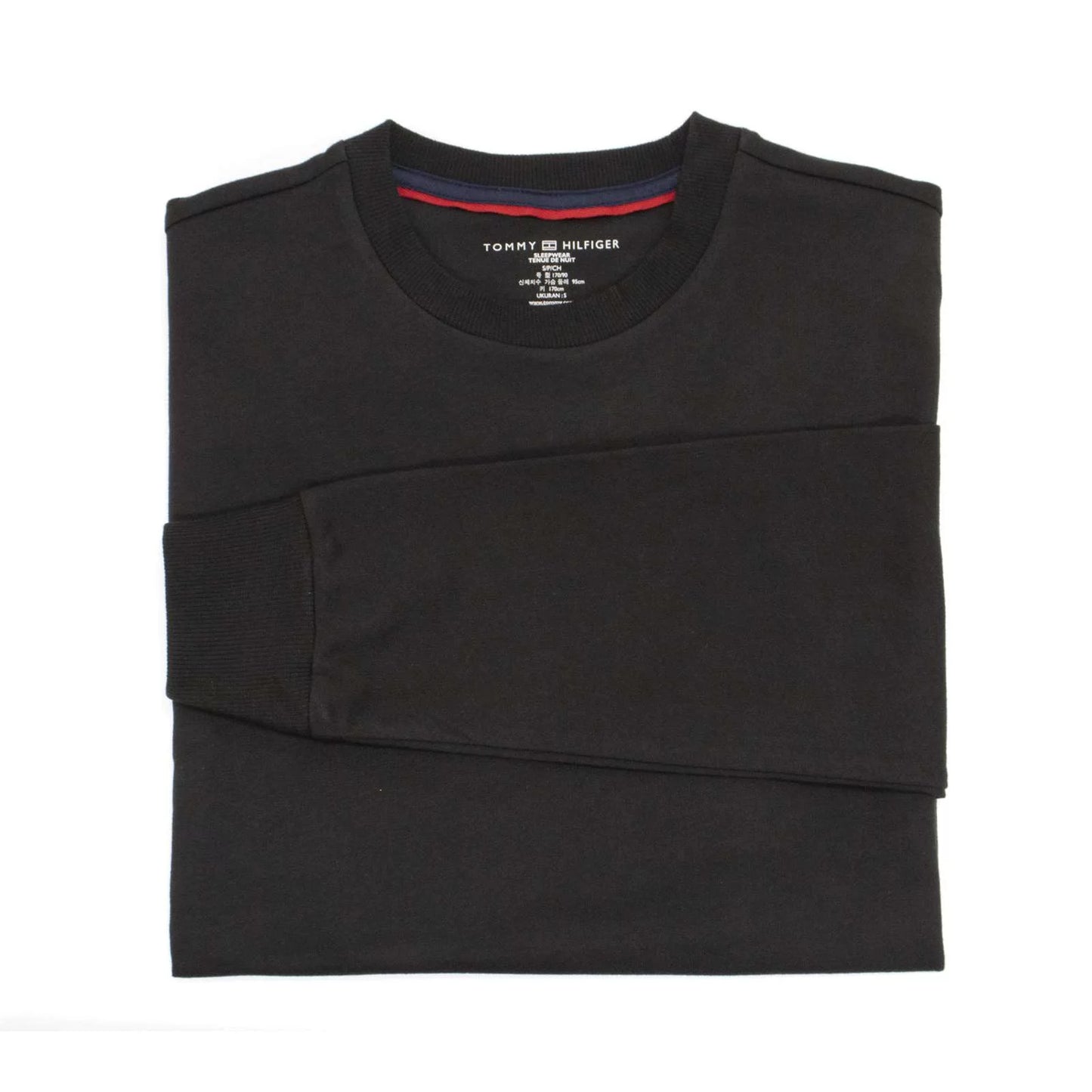 Tommy Hilfiger Men's Cotton Pullover Sweatshirt in Black